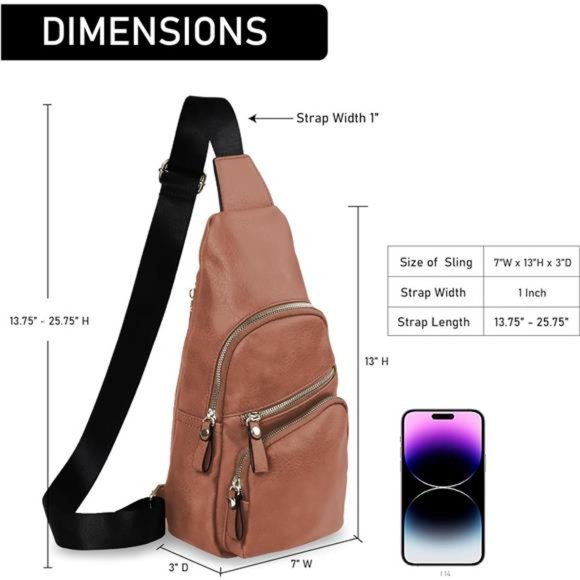 Emperia Small Sling Bag Fanny Packs Crossbody Bags Travel Backpack Chest Bag Gif - Picture 4 of 7